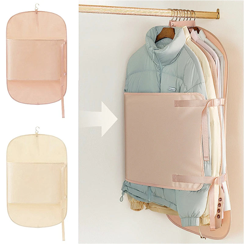 Wardrobe Compressed Storage Board Closet Space Saver Compression Strap for Down Jacket Coat Sweater Travel Clothes Organizer Bag