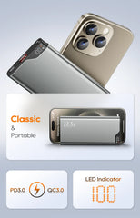 KUULAA 22.5W Power Bank 10000mAh Portable Charger PowerBank Fast Charging External Battery For iPhone17 16 14 Xiaomi poweer bank