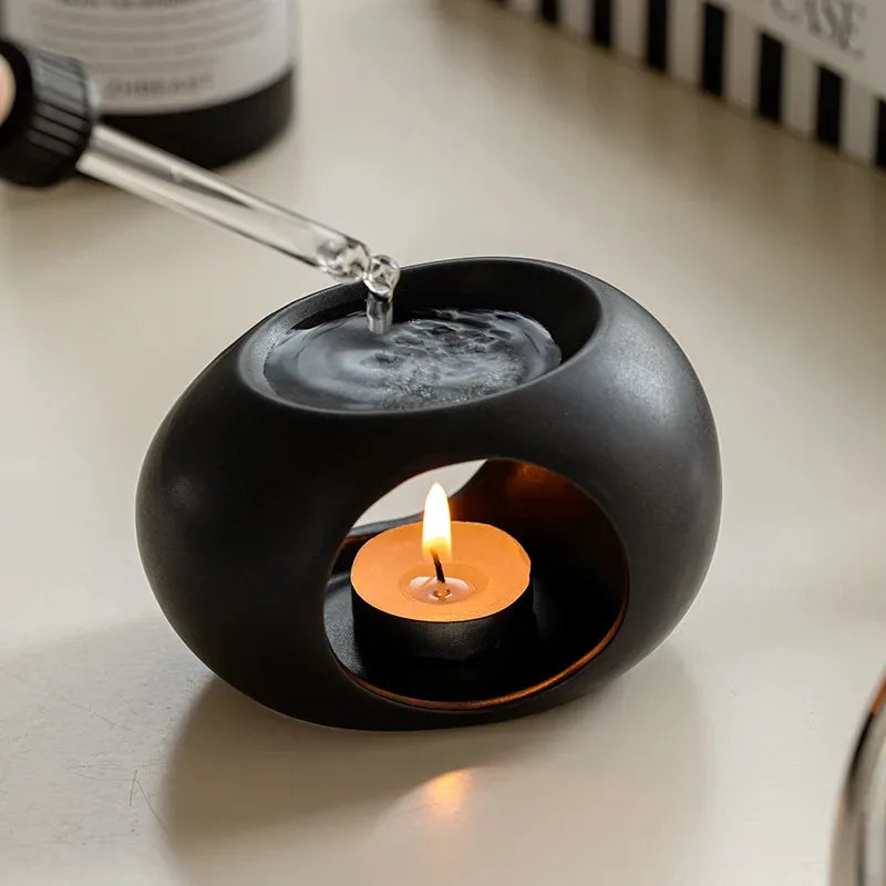 European Style Creative Ceramic Essential Oil Aroma Diffuser Candle Lamp Meditation Yoga Incense Holder Ornament Home Decor