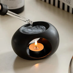 European Style Creative Ceramic Essential Oil Aroma Diffuser Candle Lamp Meditation Yoga Incense Holder Ornament Home Decor