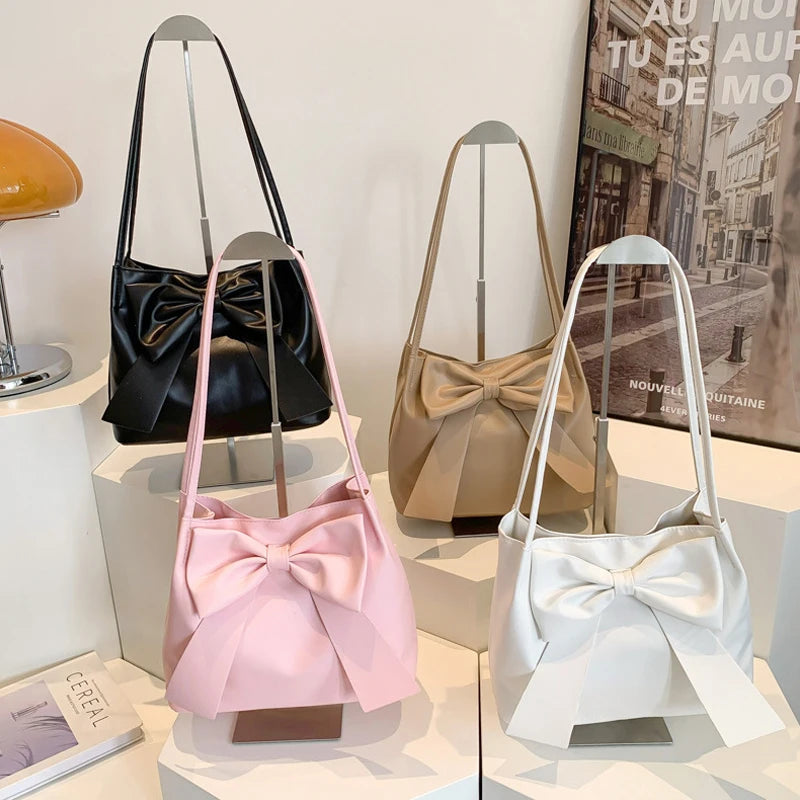 Fashion Bow Shoulder Handbag for Women – Versatile Style