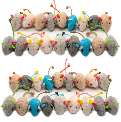 3/200pcs Rattle Cat Mouse Toys Also Prefilled Catnip Faux Fur Cat Mice Toys Interactive Cat Game Catnip Toys for Indoor Cats toy Pet Shop