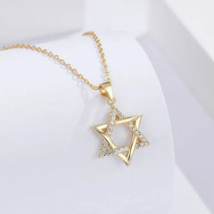 Monkton 925 Sterling Star of David Necklaces for Women Luxury Hollow Hexagonal Star Pendant Birthday Gift Talisman Fine Jewelry