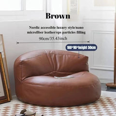 Lazy Sofas Living Room  Single Corner Sofa Modern Design Sofa for 1 Person Can Lie Down Beanbag Tatami Thickened Leather Home Living Room Furniture