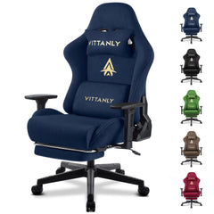 Kitinjoy Natural Suede Gaming Chair High Back Ergonomic Computer Chair With Footrest Reclining Adult Comfortable Office Chair Office Furniture