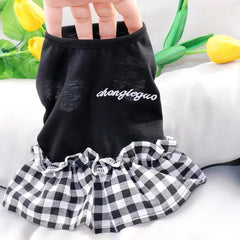 Bow Dog Princess Dress Dog Clothes Summer Black White Luxury Striped Skirt Dog Vest Chihuahua Bichon Yorkie Clothing for Dogs Pet Shop Pet Clothing