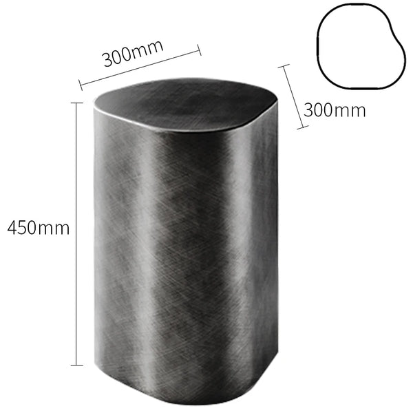 italian design antique graphite steel coffee table silver gold metal side table for Living Room Furniture