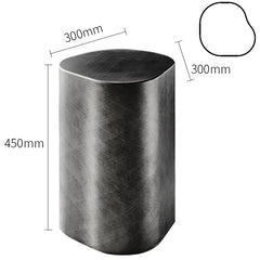 italian design antique graphite steel coffee table silver gold metal side table for Living Room Furniture