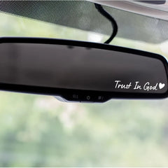 Vinyl Trust In God Carbon Sticker Cars Decal Weatherproof Auto Styling Cartoon Car Stickers Car Accessories