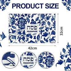 4Pcs Passover Linen Placemats Jewish Holiday Party Table Decor Washable Seder Matzo Table Mats Passover Decorations