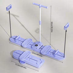 Multi-Function Simulated Ski Trainer with Handle & Pull Rope Fitness Ski Machine Pelvic & Hip Strengthener Exercise Equipment