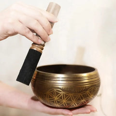 Miwayer Tibetan Singing Bowl Set Sound Bowl Meditation Bowl Unique Gift Helpful for Meditation Yoga Stress Relief