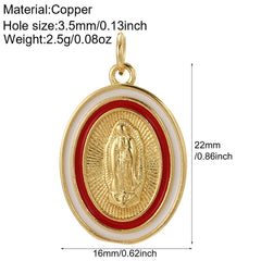 Y2K Boho Cross Our Lady Necklace for Women Golden Jesus Angel Choker Diy Pendant Stainless Steel Chain High Quality Jewelry