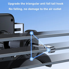 New Upgraded Car Air Vent Phone Holder,Gravity Automatic Lock Car Phone Holder, Aluminum Alloy Vertical Rotation Car Mount