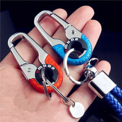 1/5pcs Men's Keychain Hook Stainless Steel Buckle Outdoor Carabiner Climbing Tool Double Ring Fishing Key Ring Car Accessories