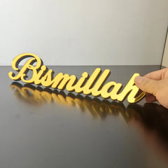 Ramadan Bismillah Acrylic Wooden Ornament Eid Mubarak Home Decoration Islamic Muslim Party Supplies Alhamdulillah Mashallah 2025