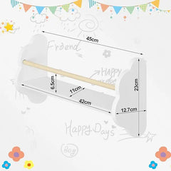 WOLTU 3PCS/Set White Children's Wall Shelves Bookcases Kids Shelf Book Storage for Playroom Baby's Room Organizer Home Decor