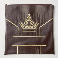 Jewish Tallit Bag With Crystal 2023 New Design For Jewish Prayer Shawl Zippered Embroidered PU Leather Bag