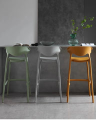 Bar Chair Household Plastic Island Backrest High Foot Dining Chair Stackable High Stool Cafe Negotiation High Stools Kitchen & Dining Furniture Bar Stools & Counter Stools