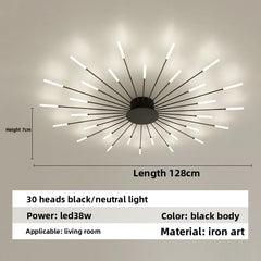Nordic Ceiling Lighting for Living Room Bedroom Kitchen Led Ceiling Light Fixture Indoor Home Firework Decor Ceiling Lights