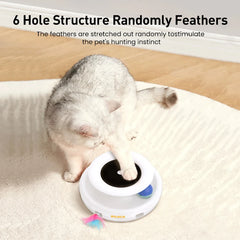 ROJECO 2 in 1 Smart Cat Toys Automatic Feather Fun Ball Toy Set For Cat Dog 5 Modes Electronic Interactive Pet Toy Accessories Pet Shop