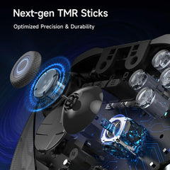 EasySMX TMR Stick Controller D10 Wireless Gamepad Compatible with PC/Switch/Steam/Phone/TV, Charging Dock, Micro Triggers