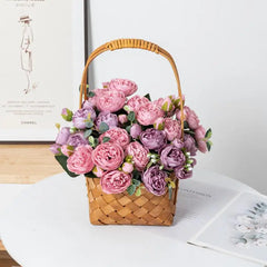 30CM Artificial Flowers Silk Peony Bouquet Festival Vases for Decoration Craft Home Garden Living Room Wedding Accessories props Home Decor, Plants & flowers