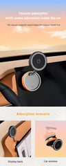 K10 Vacuum Suction Cup Car Magnetic Wireless Charger Foldable 360° Universal Rotating Stand for iPhone Samsung Gym Bath Mirror