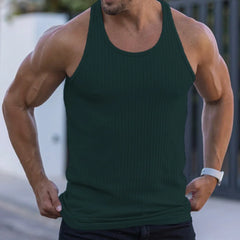 2025 Summer men Vest stripe gym Tank top Men Fitness sleeveless shirt Male Exercise Sports vest Undershirt Bodybuilding clothing