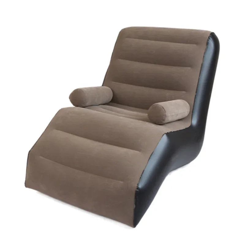 1Pc Inflatable Lazy Sofa Home Leisure Fashion Comfortable  Inflatable  Bed Indoor Collapsible Bed Leisure Corner Sofa Living Room Furniture