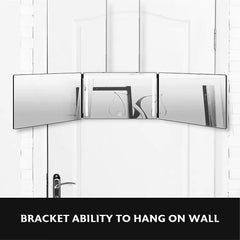 LED Mirror  Trifold Self Haircut Mirror With Light Adjustable Height 3 Way Self Haircut Mirror Hd Glass 3 Way Mirror LED Lights