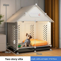 Pet Shop Small Medium Dog Cage for Teddy Bichon Pet House with Sleeping Area One Room One Toilet Design for Puppies Removable Tray Kennel