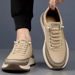 Men’s Luxury Leather Sneakers 2025 Anti-Slip Sports Shoes