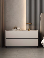 Italian Minimalist Bedside Table with Drawers Bedroom Furniture