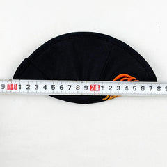 1pc Judaical Kippah with Embroidery Of Fire for Men Yamaka Hat Black White 18cm